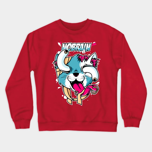 NO BRAIN Crewneck Sweatshirt by fayfreak